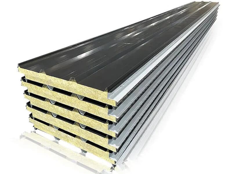 Tấm Panel Mái Rockwool Chống Cháy