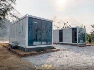 Căn nhà lắp ghép tạo nên một khong gian sống mới lý tưởng và vô cùng độc đáo