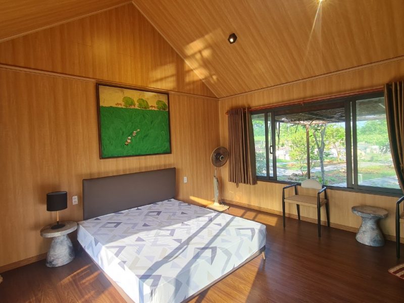 Không gian bên trong nhà homestay lắp ghép 49m2 GFRC – Căn đơn