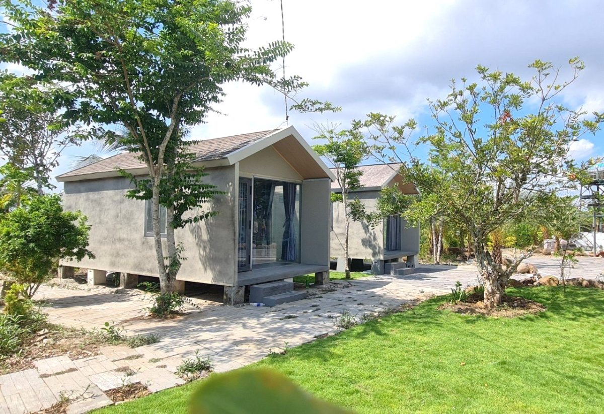 Homestay lắp ghép 42m2 GFRC - Căn đôi được thiết kế để với diện tích mở rộng phù hợp với nhu cầu của nhóm khách du lịch